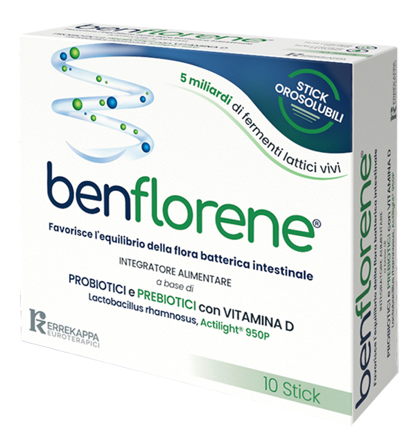 Benflorene - Integratore di Probiotici - 10 Stick Orosolubili