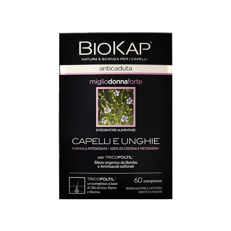 Biokap Miglio Donna Forte - Integratore Anticaduta Capelli - 60 Compresse