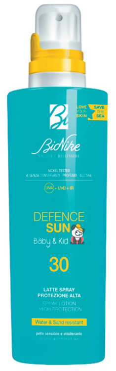 BioNike Defence Sun Baby & Kid - Latte Solare Spray con Protezione Alta SPF 30 - 200 ml