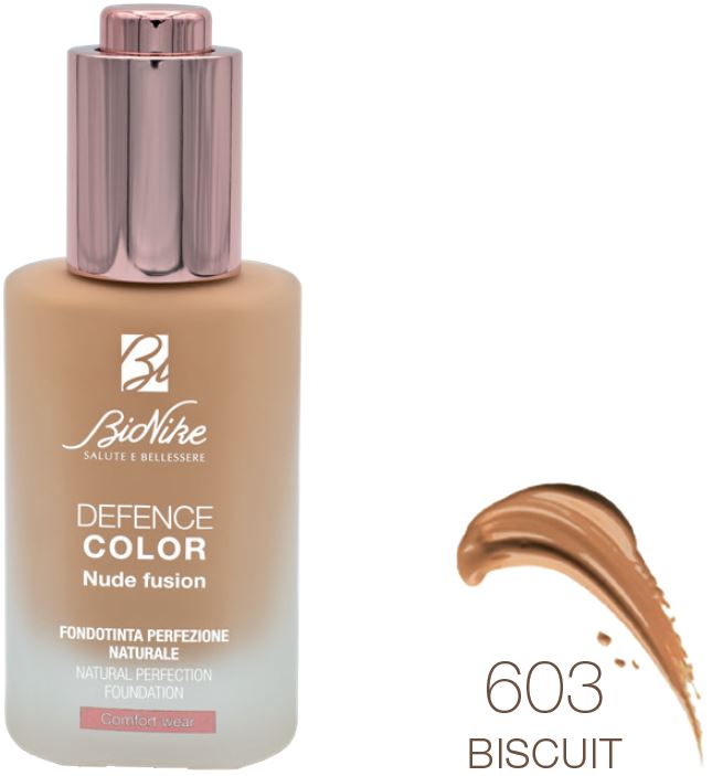 BioNike Defence Color Nude Fusion - Fondotinta Liquido Antiage - Colore 603 Biscuit - 30 ml
