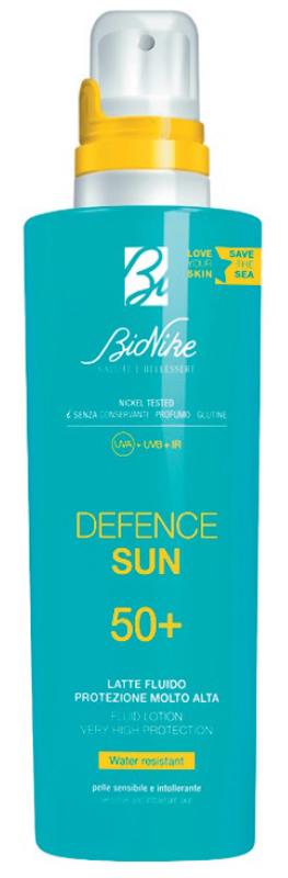 BioNike Defence Sun - Latte Solare Fluido Corpo con Protezione Molto Alta SPF 50+ - 200 ml