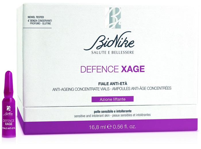 BioNike Defence Xage - Trattamento Viso Concentrato Anti-Età Effetto Lifting - 14 Fiale x 1.2 ml