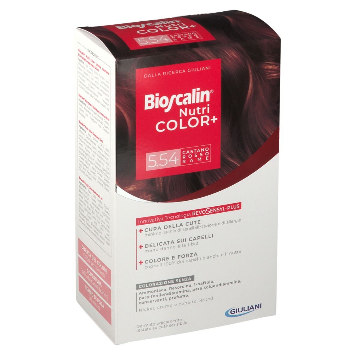 Bioscalin Nutri Color Plus - Tintura Capelli Colore Castano Rosso Rame N. 5.54