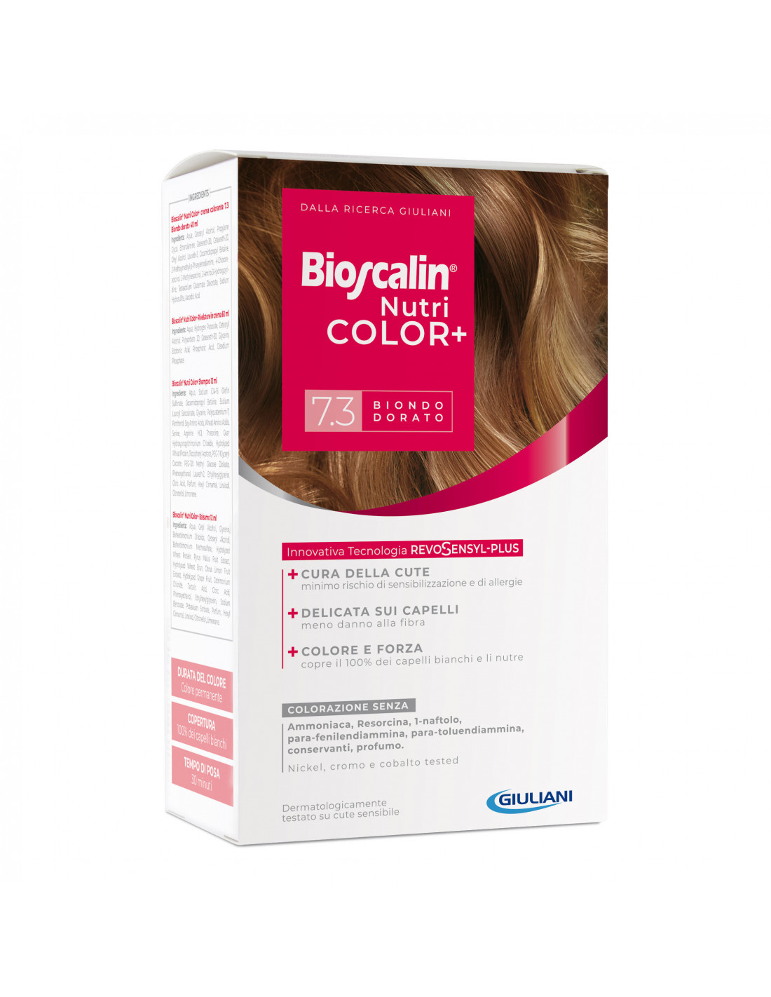 Bioscalin Nutri Color Plus - Tintura Capelli Colore Biondo Dorato N. 7.3