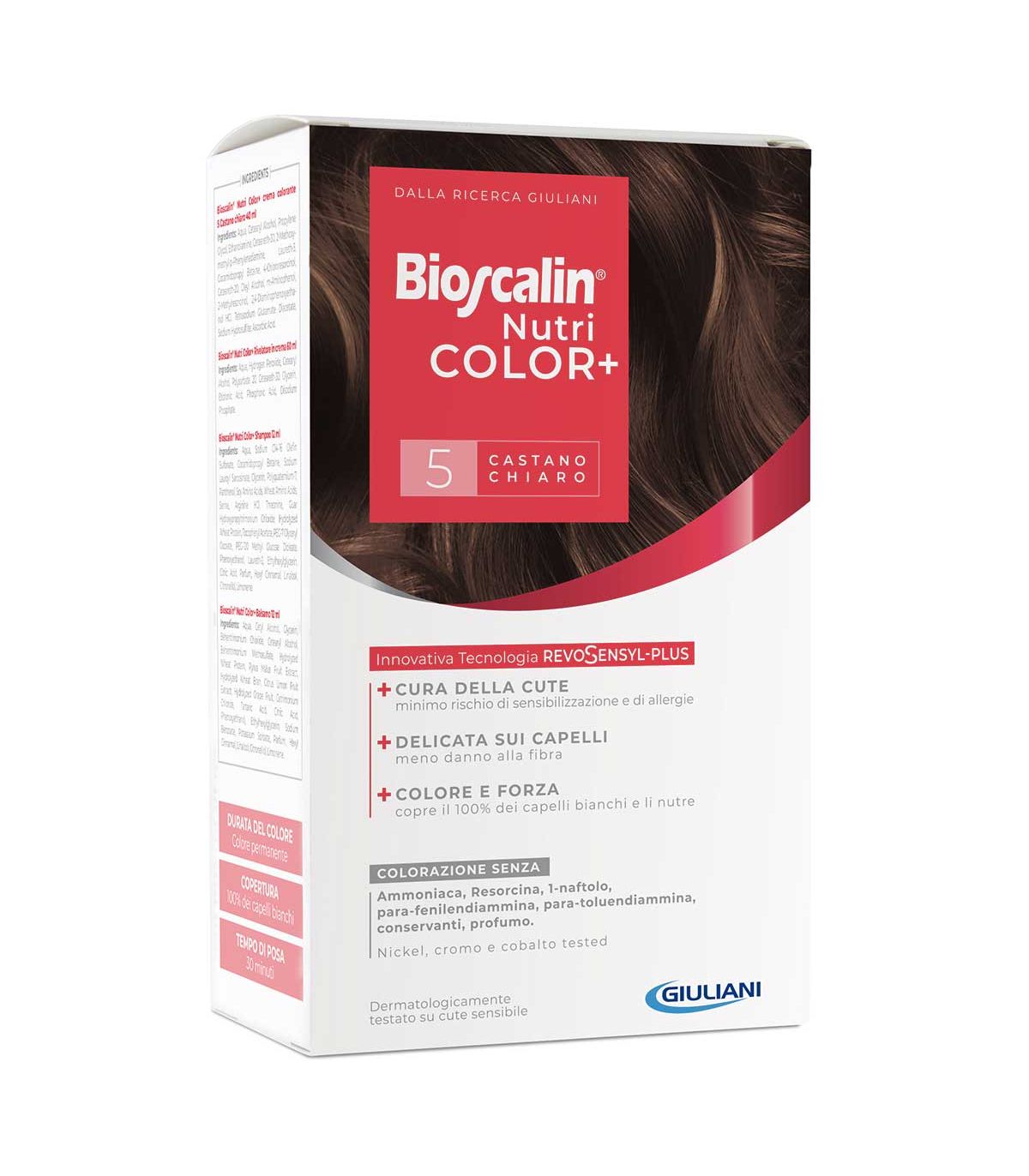 Bioscalin Nutri Color Plus - Tintura Capelli Colore Castano Chiaro N. 5