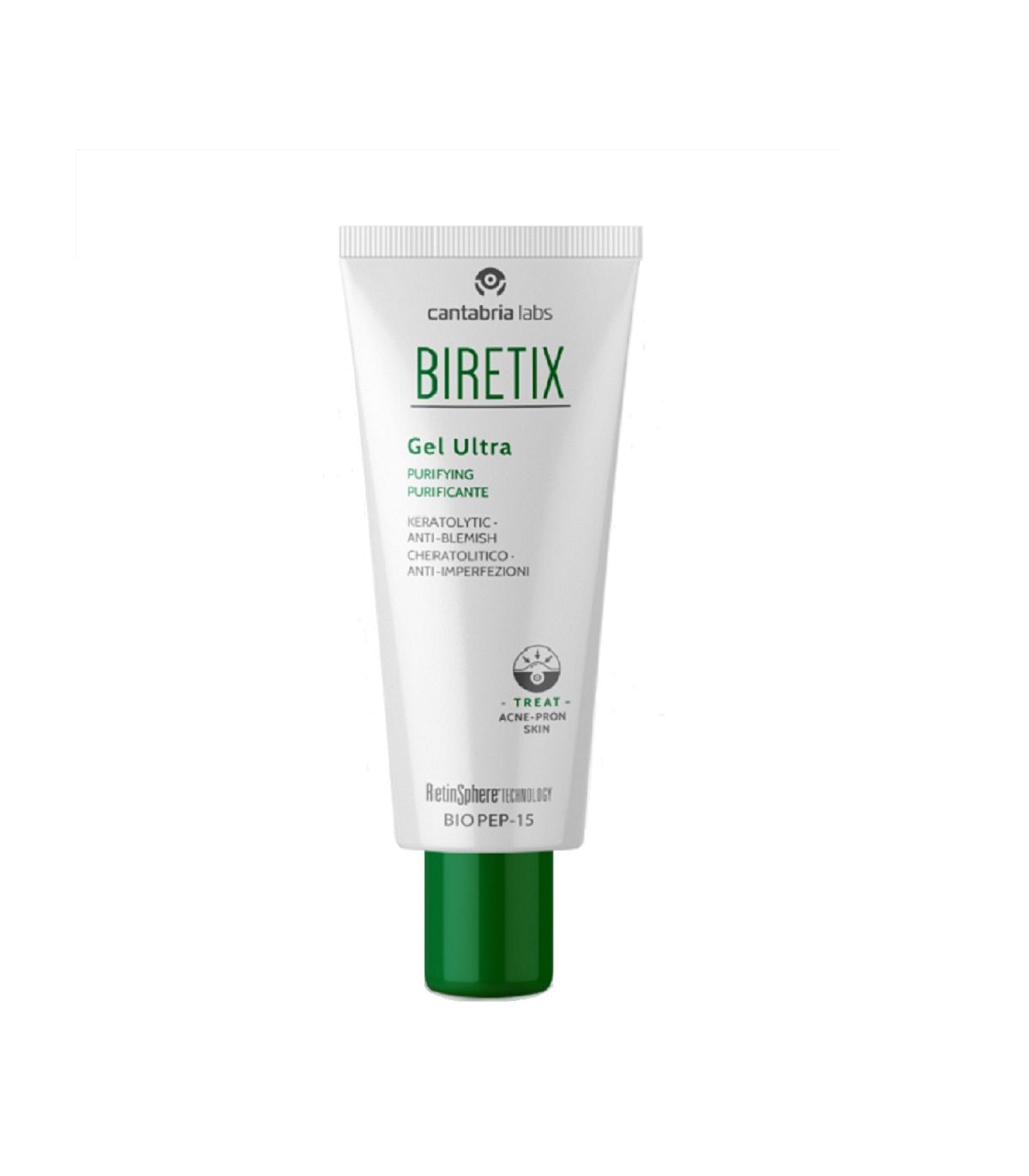 Biretix Gel Ultra Viso Esfoliante per Pelle Acneica 50 ml