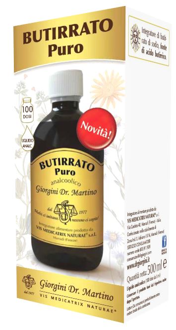 Butirrato Puro Liquido Analcolico Integratore di Sodio 500 ml