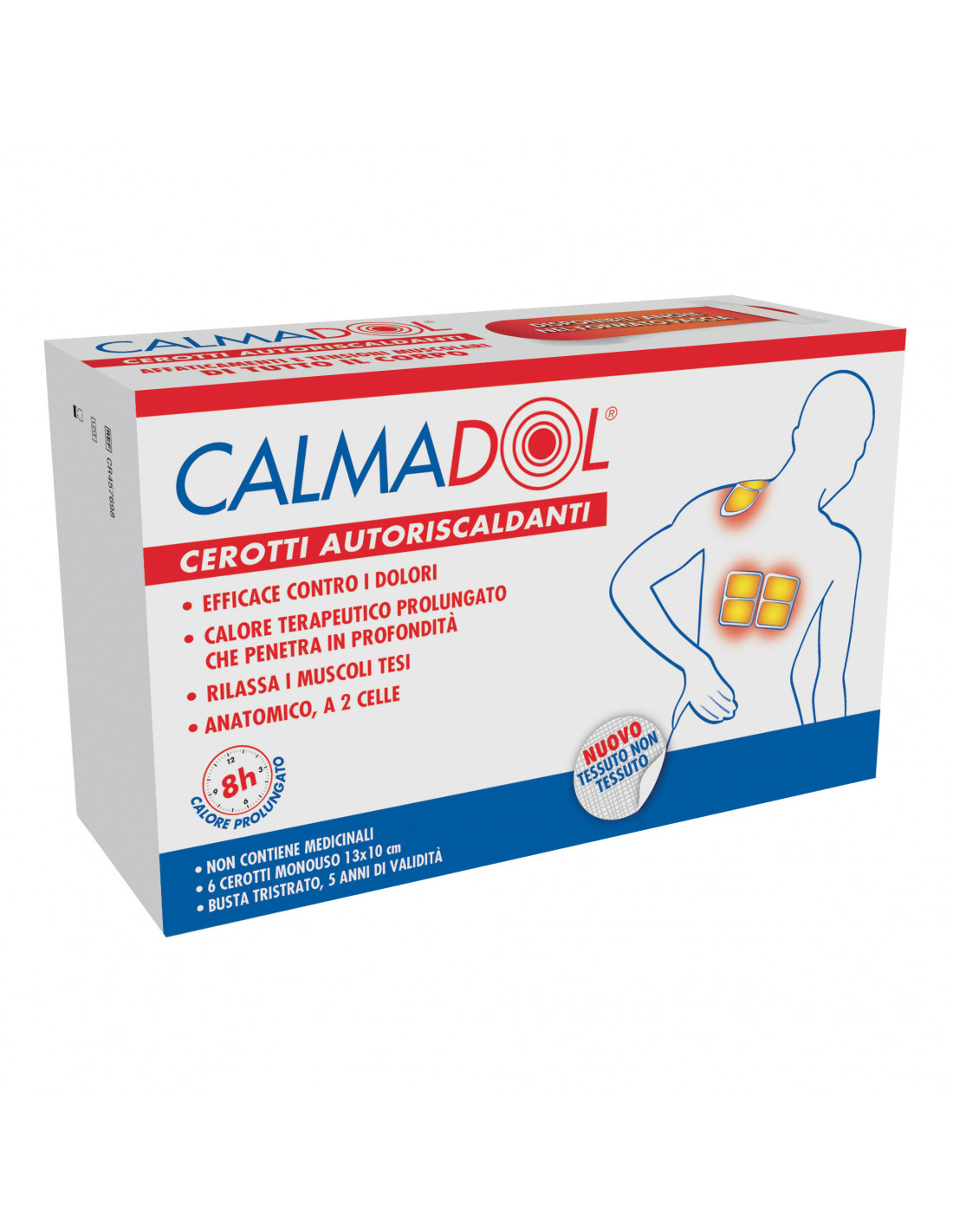 Calmadol - Cerotto Autoriscaldante per Dolori Articolari e Muscolari - 6 Pezzi