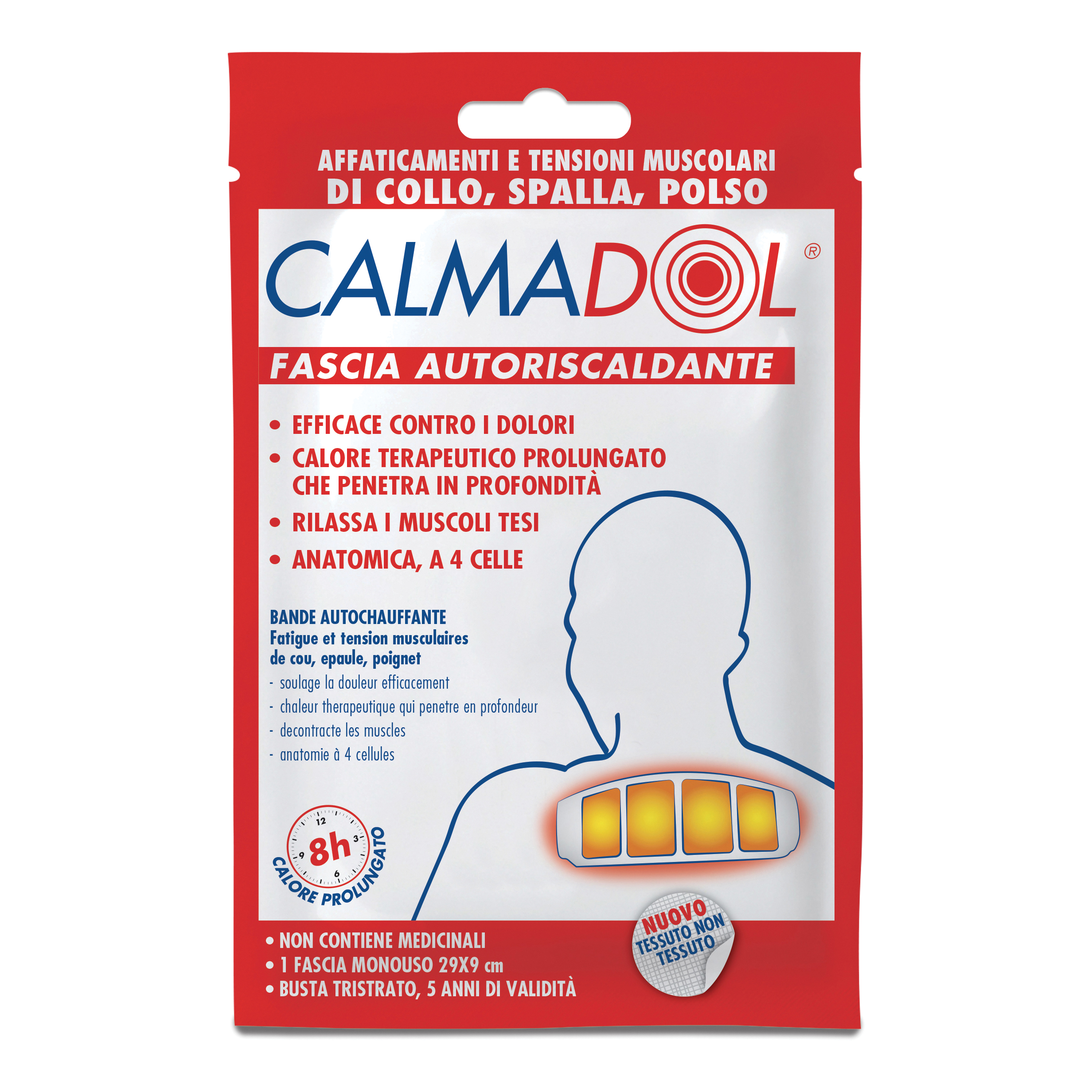 Calmadol - Fascia Autoriscaldante per Dolori Muscolari e Articolari - 1 Pezzo