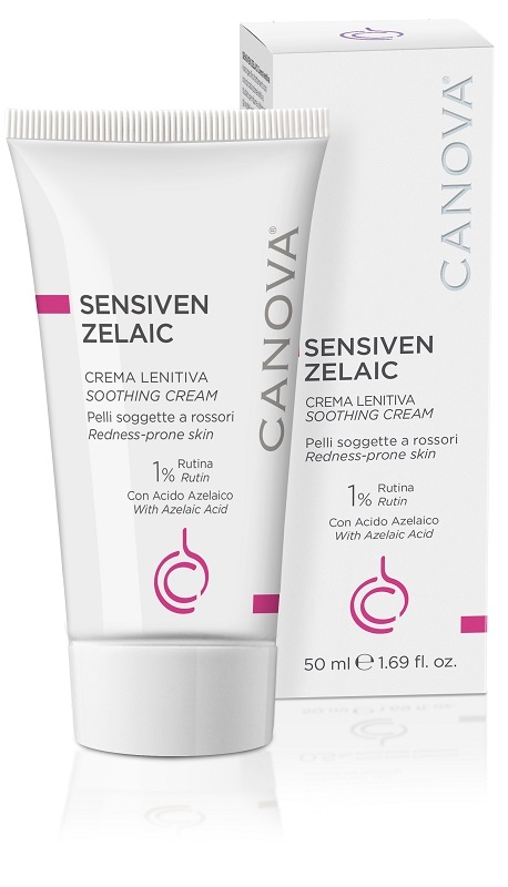 Canova Sensiven Zelaic - Crema Viso Lenitiva per Pelle Soggetta a Couperose - 50 ml