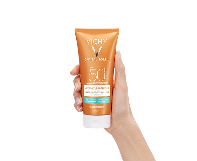 Vichy Capital Soleil - Latte Solare Idratante Viso e Corpo con Protezione Molto Alta SPF 50+ - 300 ml