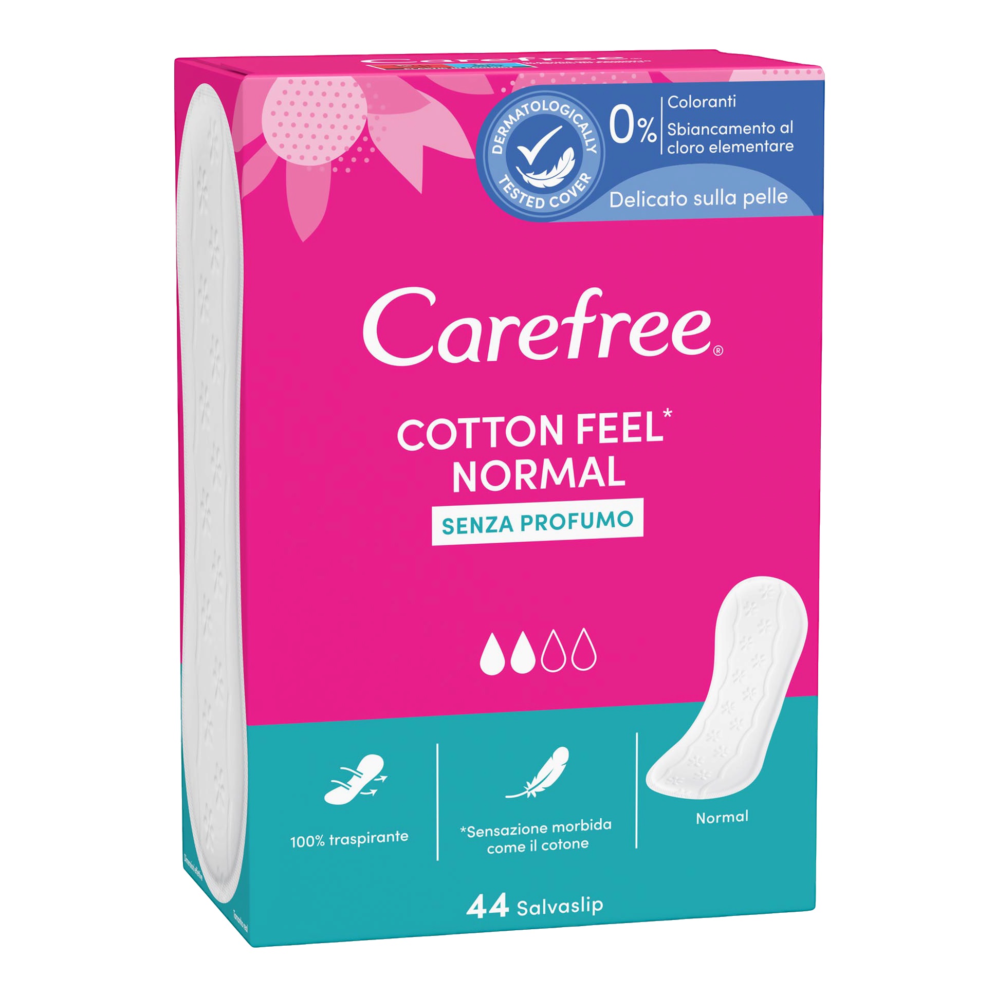 Carefree Cotton Feel Normal Salvaslip 44 Pezzi