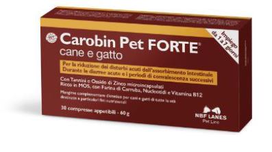 Carobin Pet Forte Benessere Intestinale Cane e Gatto 30 Compresse