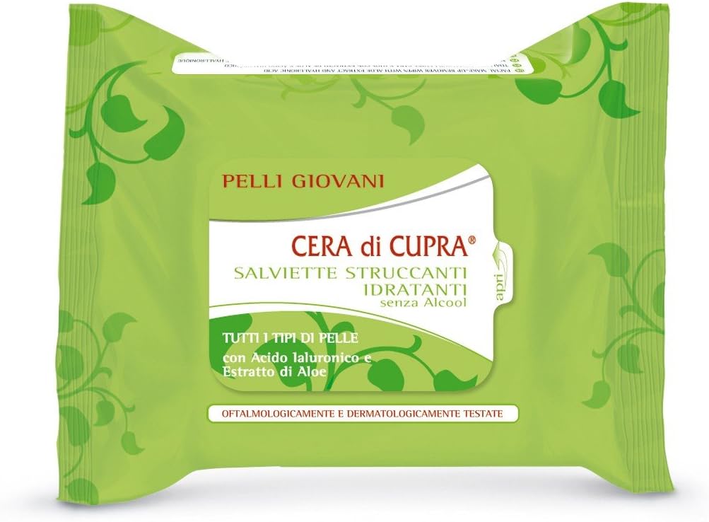 Cera di Cupra Salviette Struccanti Pelli Giovani 20 Pezzi