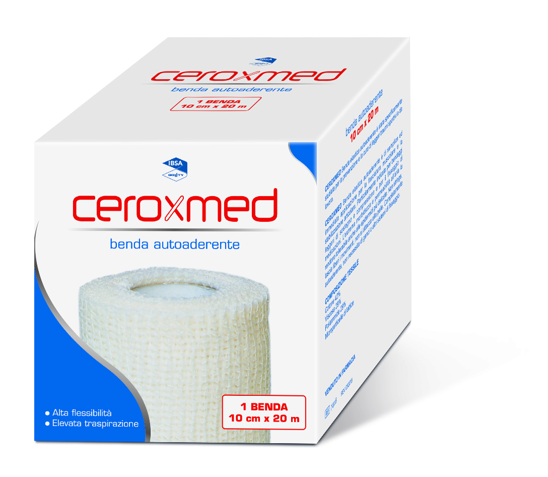 Ceroxmed - Benda Elastica Autoaderente 10 cm x 20 m - 1 Benda