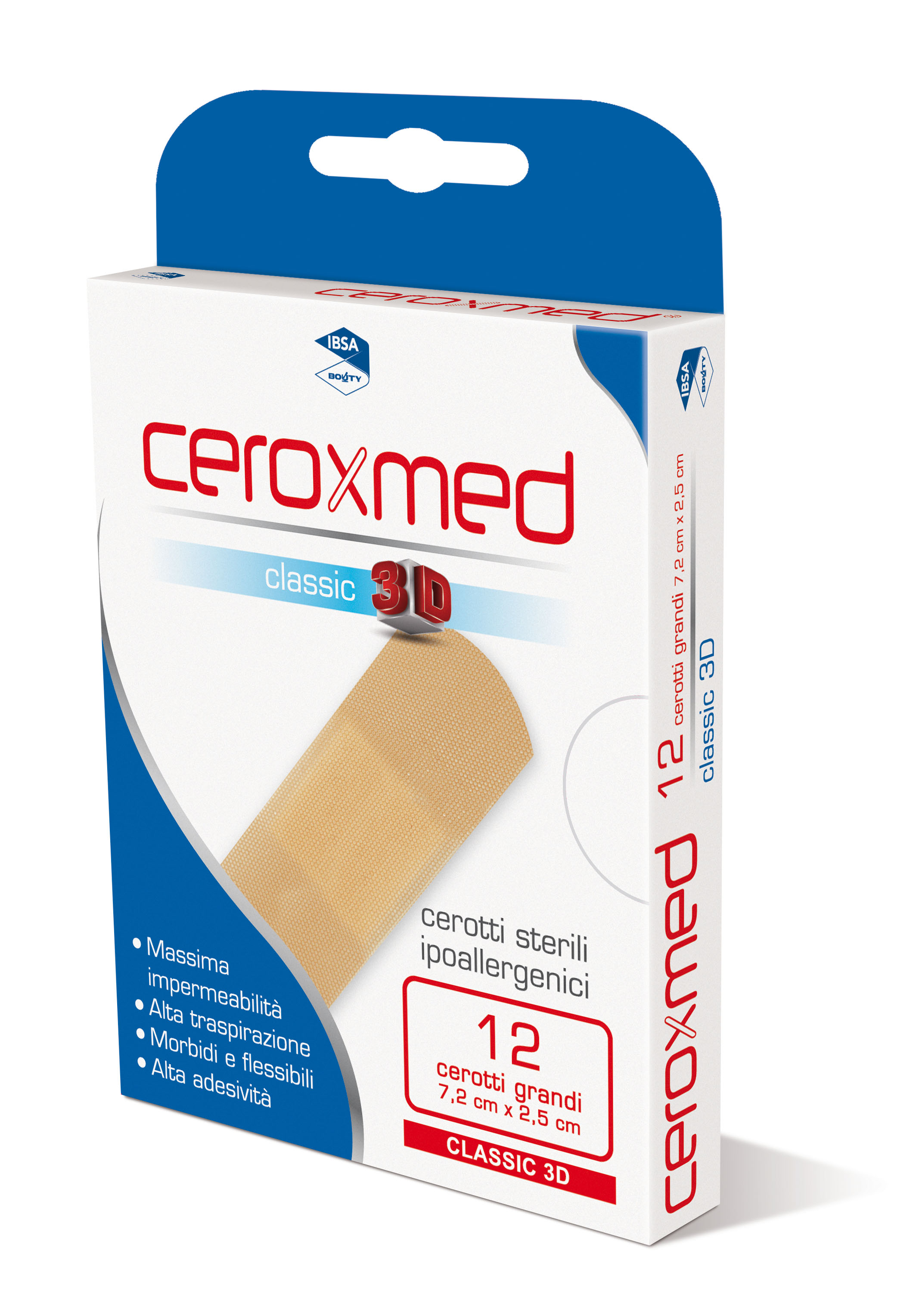 Ceroxmed - Cerotti Classic 3D Misura Grande - 12 Pezzi