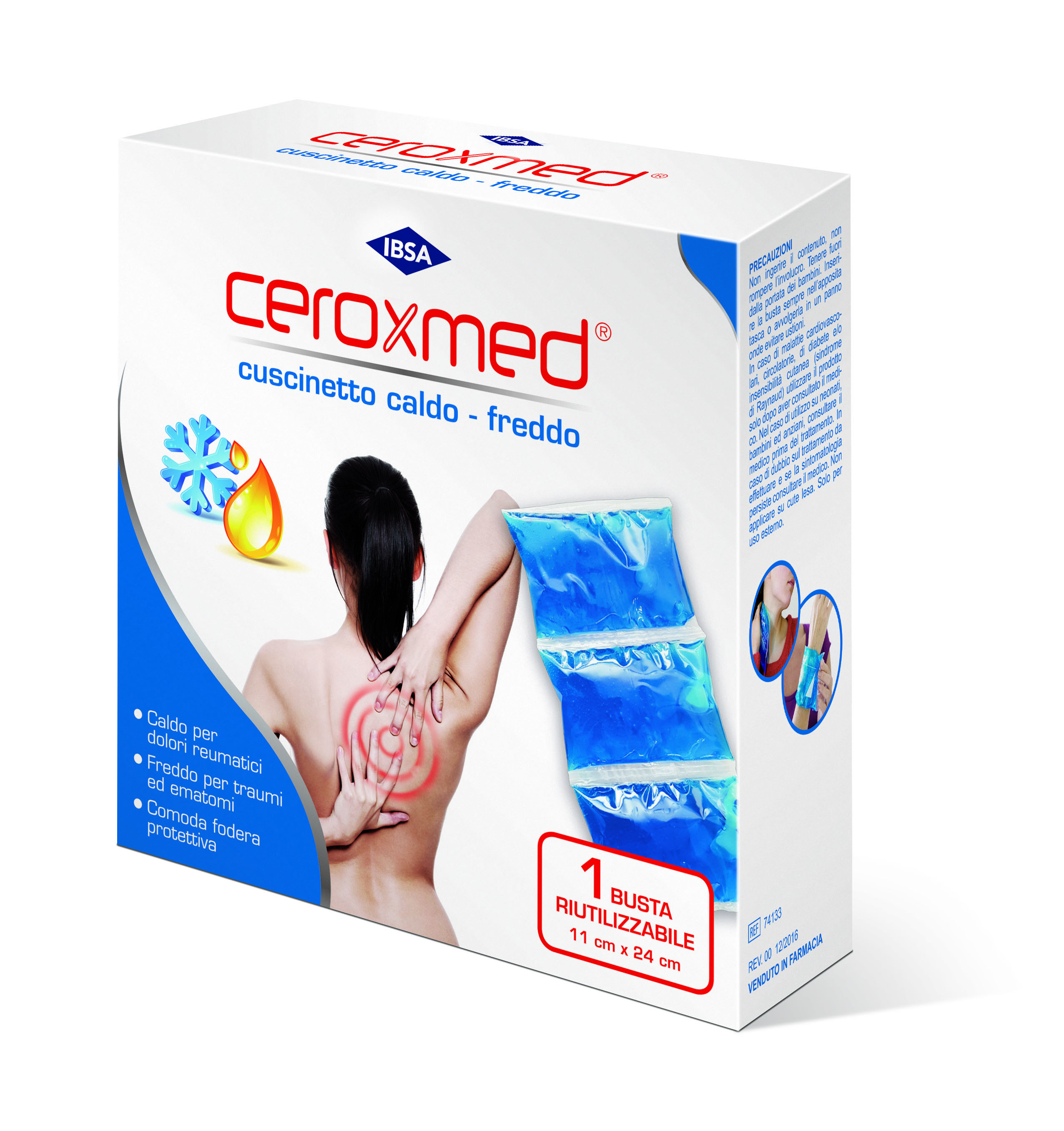 Ceroxmed - Cuscinetto Caldo Freddo per Dolori Articolari - 1 Busta da 11 x 24 cm