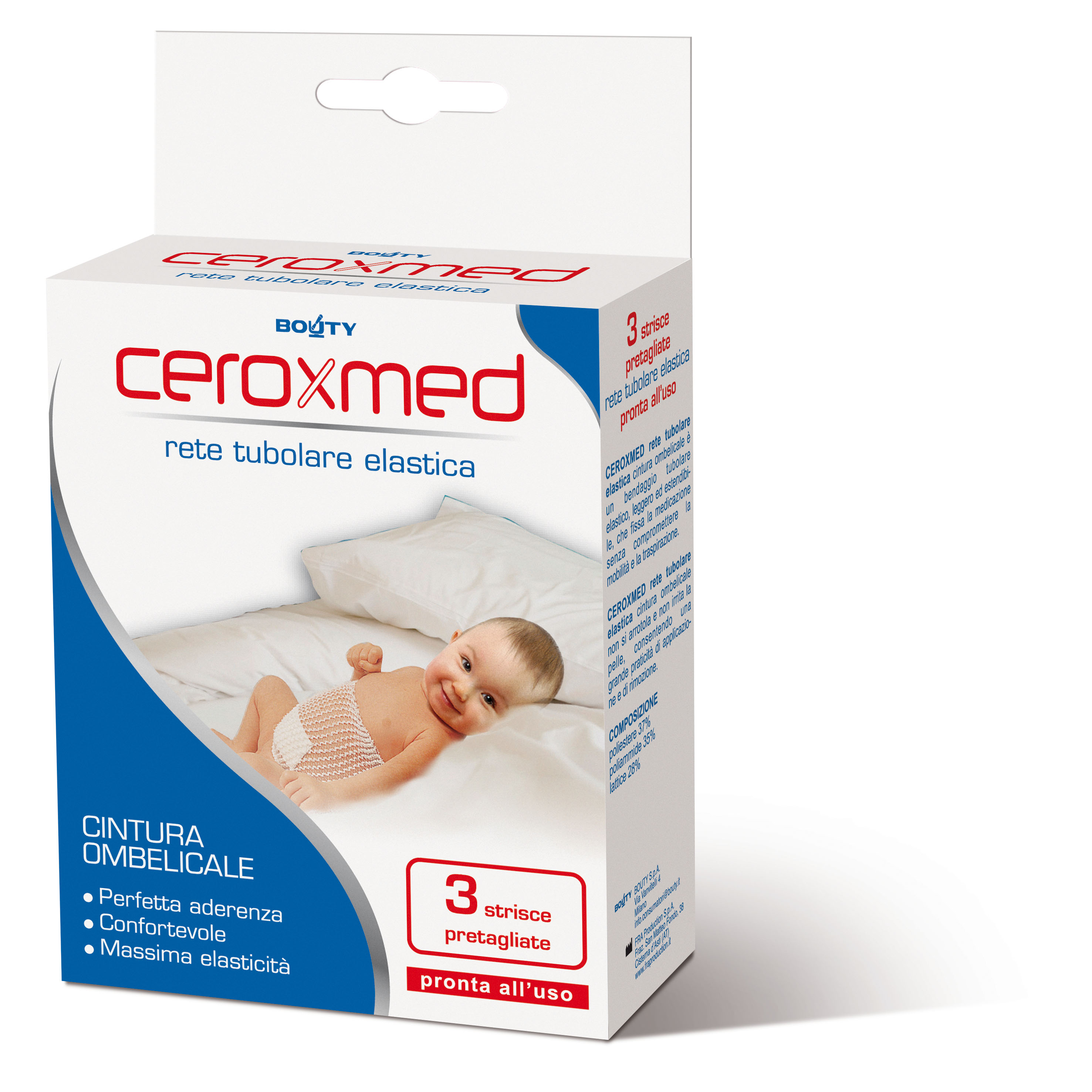 Ceroxmed - Rete Tubolare Elastica Cintura Ombelicale - 3 Pezzi