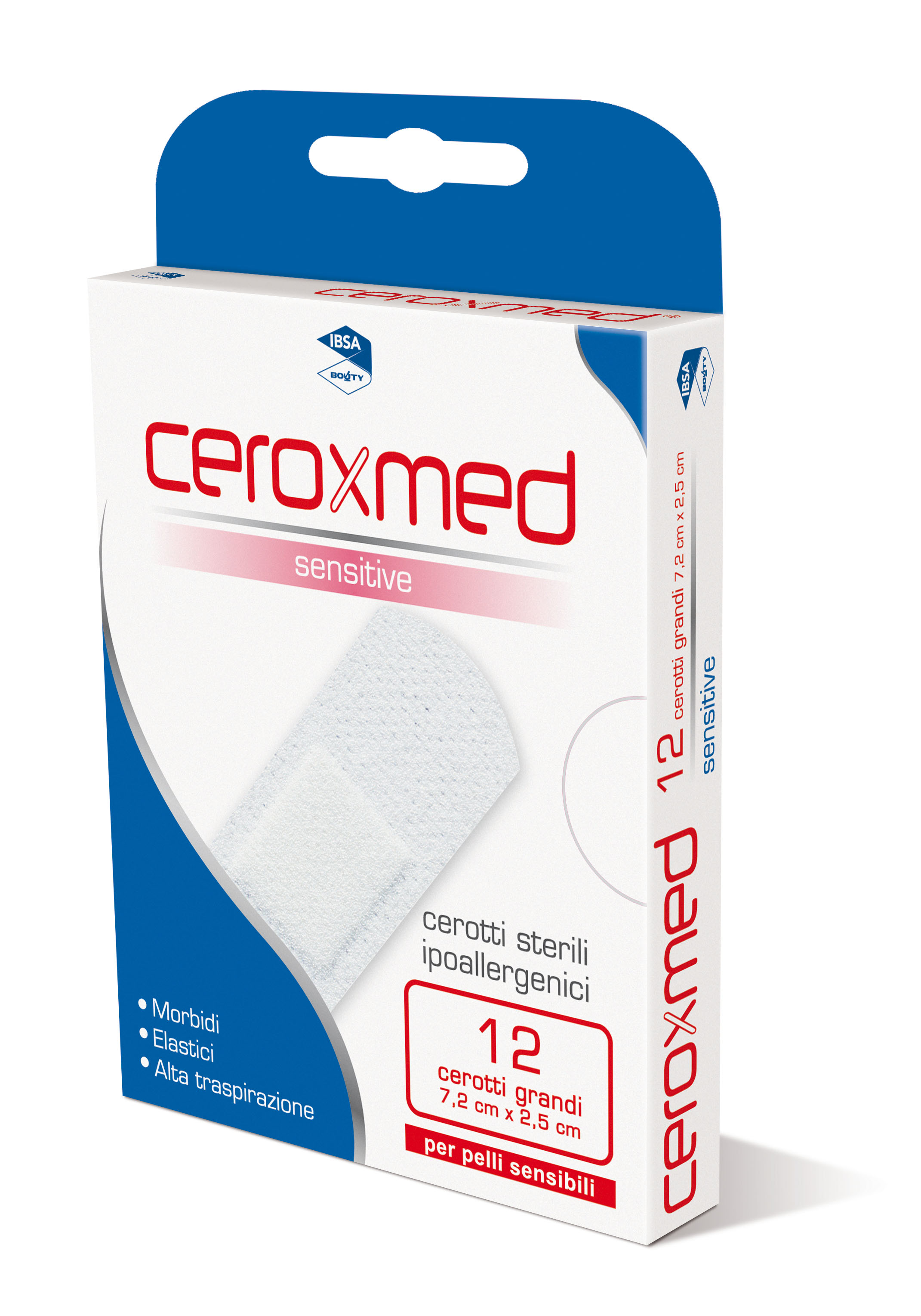 Ceroxmed Sensitive - Cerotto Sterile Ipoallergenico - 12 Pezzi Grandi