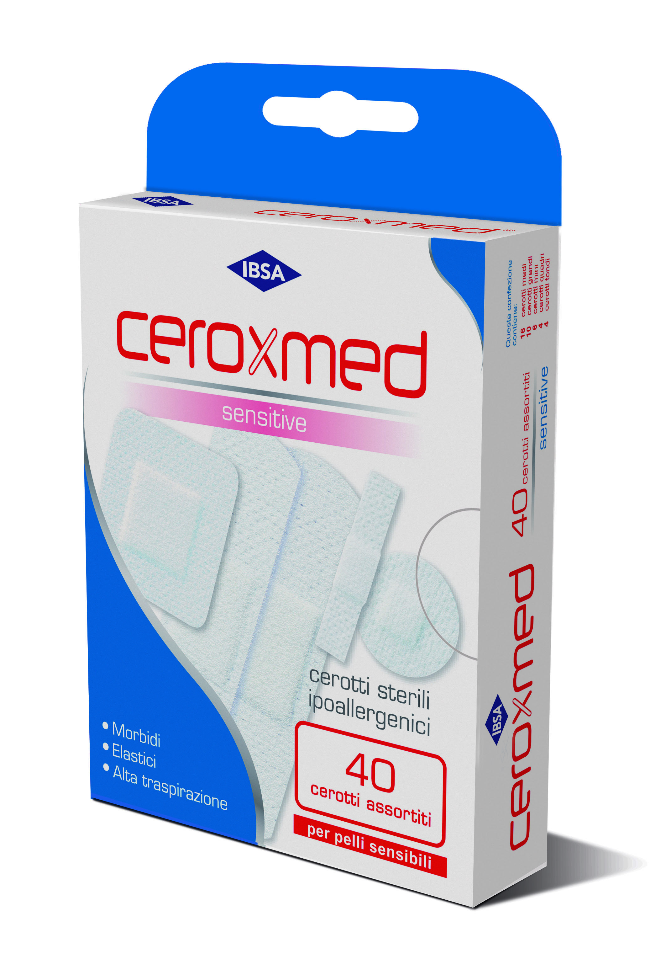 Ceroxmed Sensitive - Cerotto Sterile Ipoallergenico - 40 Pezzi Assortiti