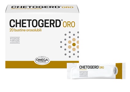 omega pharma srl chetogerd - integratore digestivo - 20 bustine, oro