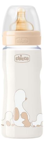 Chicco Biberon Original Touch Regular Unisex Portata Media con Tettarella in Caucciù 330 ml