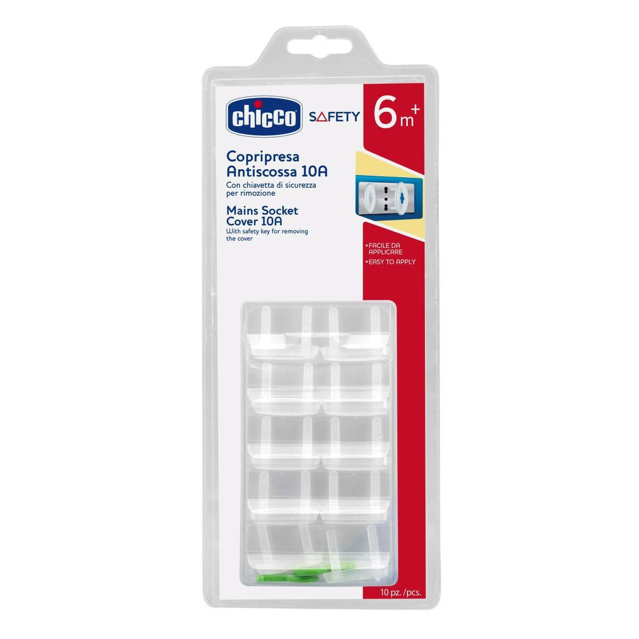 Chicco Copripres Antiscossa 10A 10 Pezzi