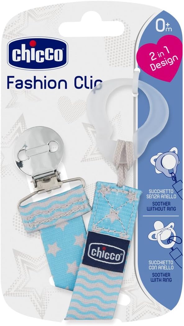 Chicco Fashion Clip Catenella Salvasucchietto Azzurro 0m+