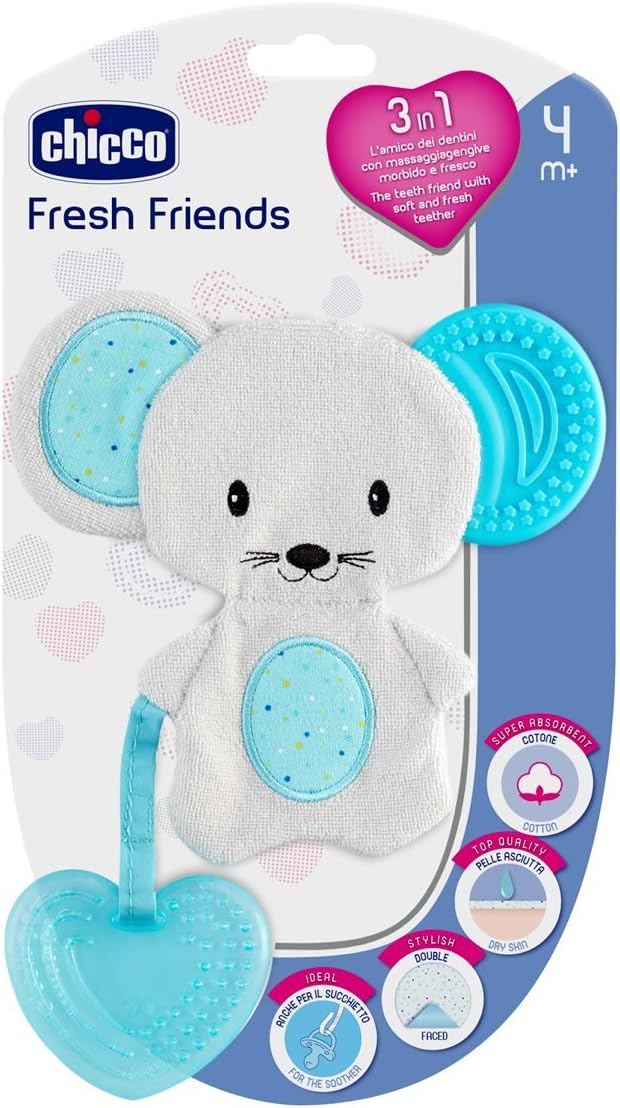 Chicco Fresh Friends Massaggiagengive Azzurro 4m+ 1 Pezzo