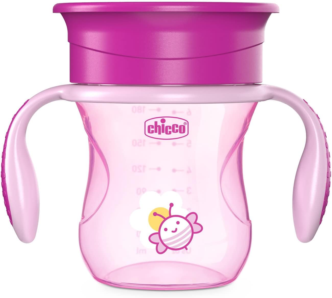 Chicco Perfect Cup Tazza Rosa Silicone 360° 12m+ 220 ml
