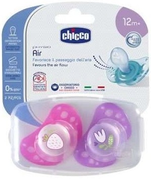 Chicco Physio Air Succhietto in Silicone Ragazzo 16-36 Mesi 2 Pezzi
