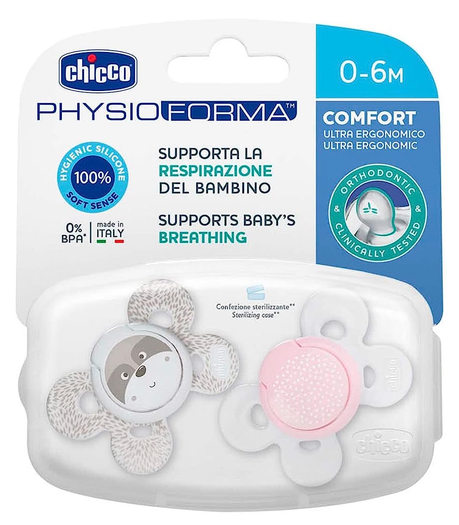Chicco Physioforma Succhietto in Silicone Bambina 0-6m 2 Pezzi