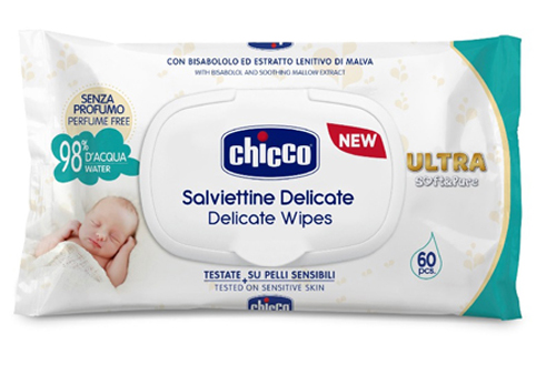 Chicco Salviettine Delicate Senza Profumo 60 Pezzi