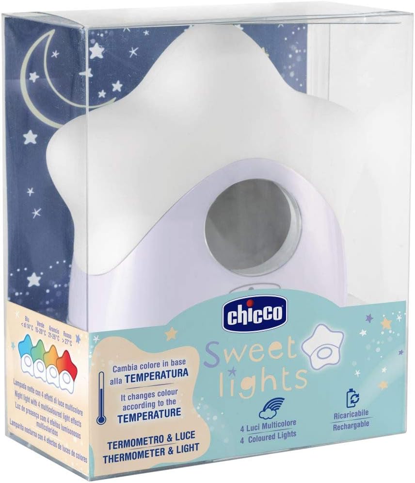 Chicco Luce Notte con Termometro Stella