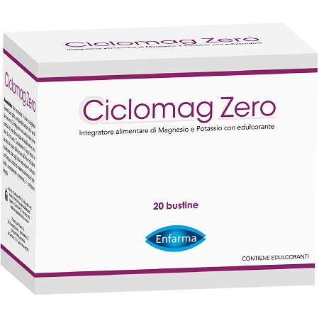 Ciclomag Zero - Integratore di Magnesio e Potassio con Edulcorante - 20 Bustine