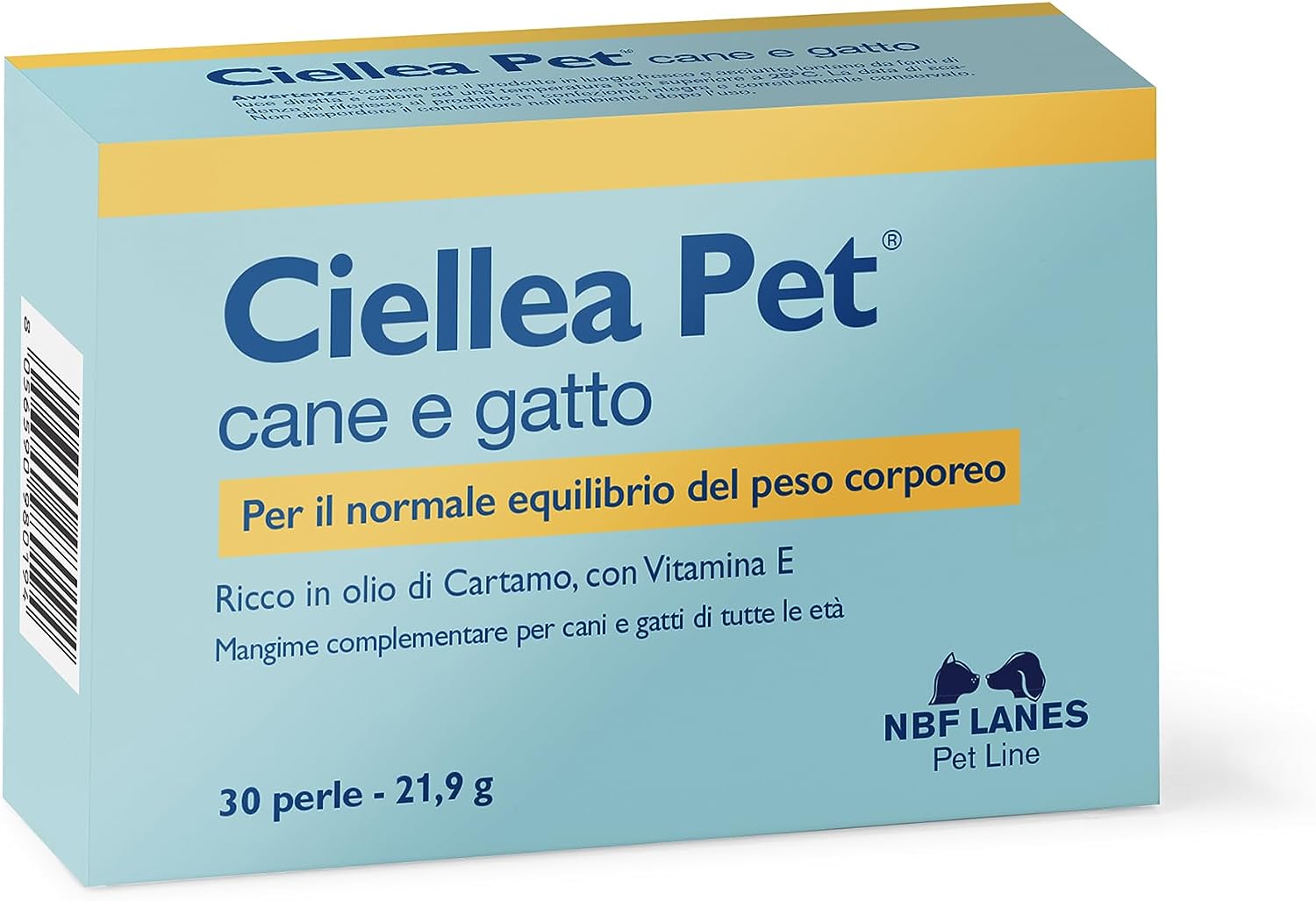 Ciellea Pet Integratore Peso Cani e Gatti 30 Perle