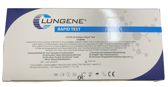 Clungene Test Rapido Covid-19 Tampone Nasale 25 Pezzi