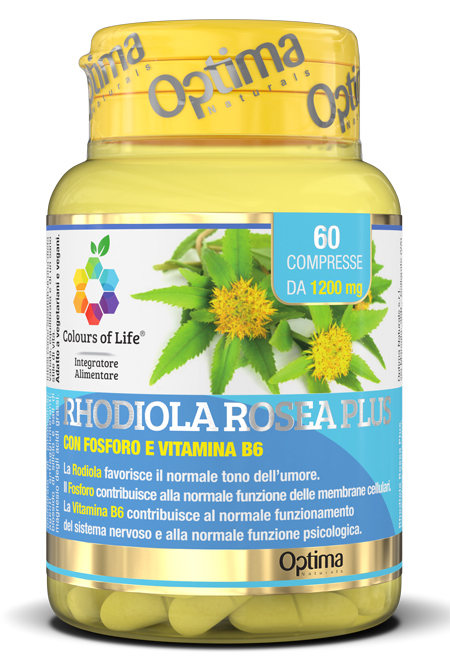 Colours Of Life Rhodiola Rosea Plus - Integratore per Tono dell'Umore - 60 Compresse