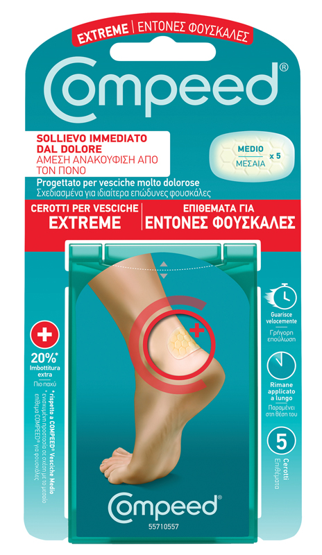 Compeed Extreme Cerotti per Vesciche Tallone Sport 5 Pezzi