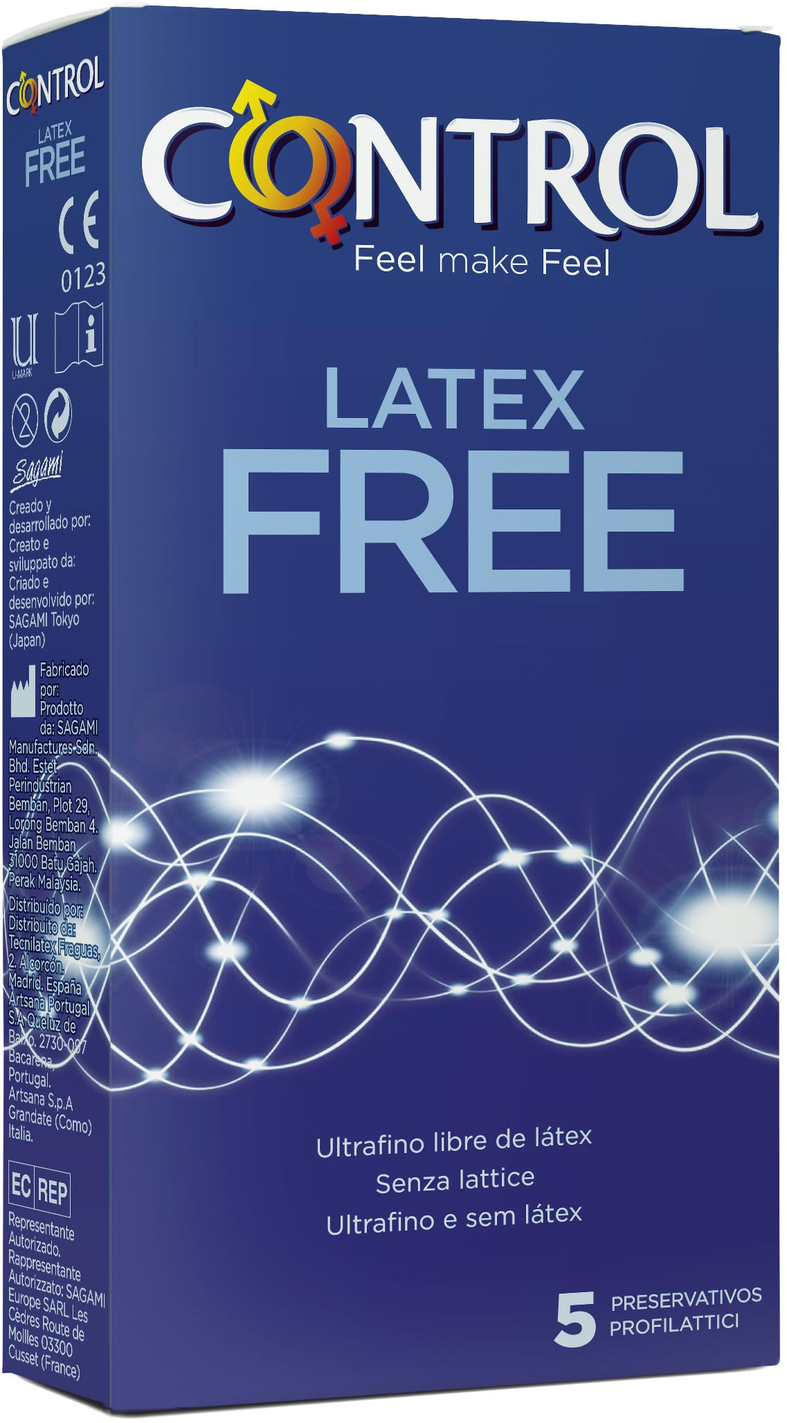 Control Preservativo New Latex Free 5 Pezzi