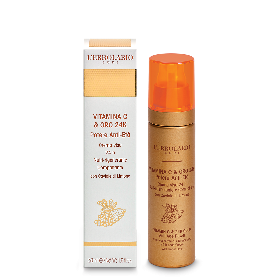 L'Erbolario Vitamina C & Oro 24K - Crema Viso Illuminante - 50 ml