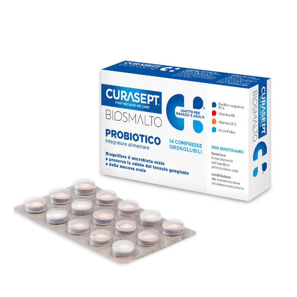 Curasept Biosmalto - Integratore Probiotico Gengive - 14 Compresse
