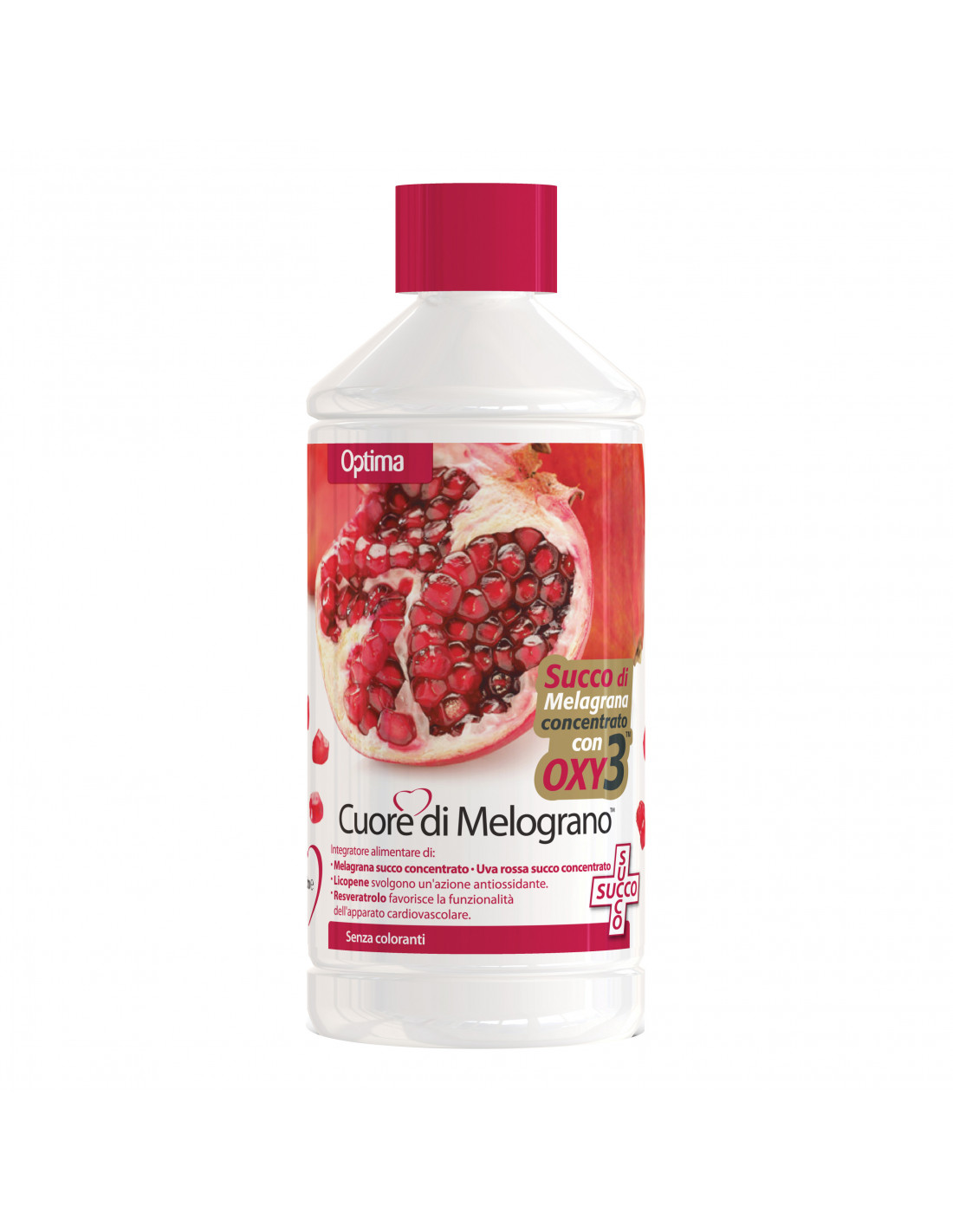 Cuore di Melograno - Succo di Melograno con Oxy 3 per il Benessere Cardiovascolare - 1 Litro