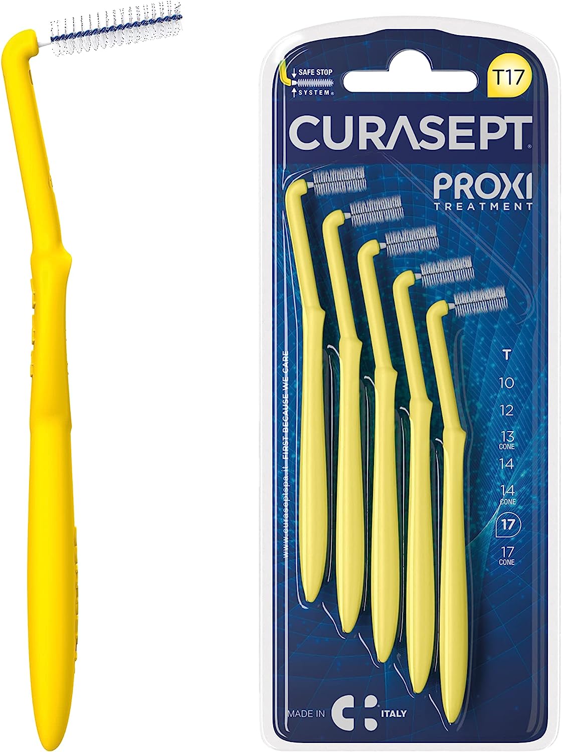 Curasept Proxi T17 Angle Giallo Scovolini Interdentali 5 Pezzi