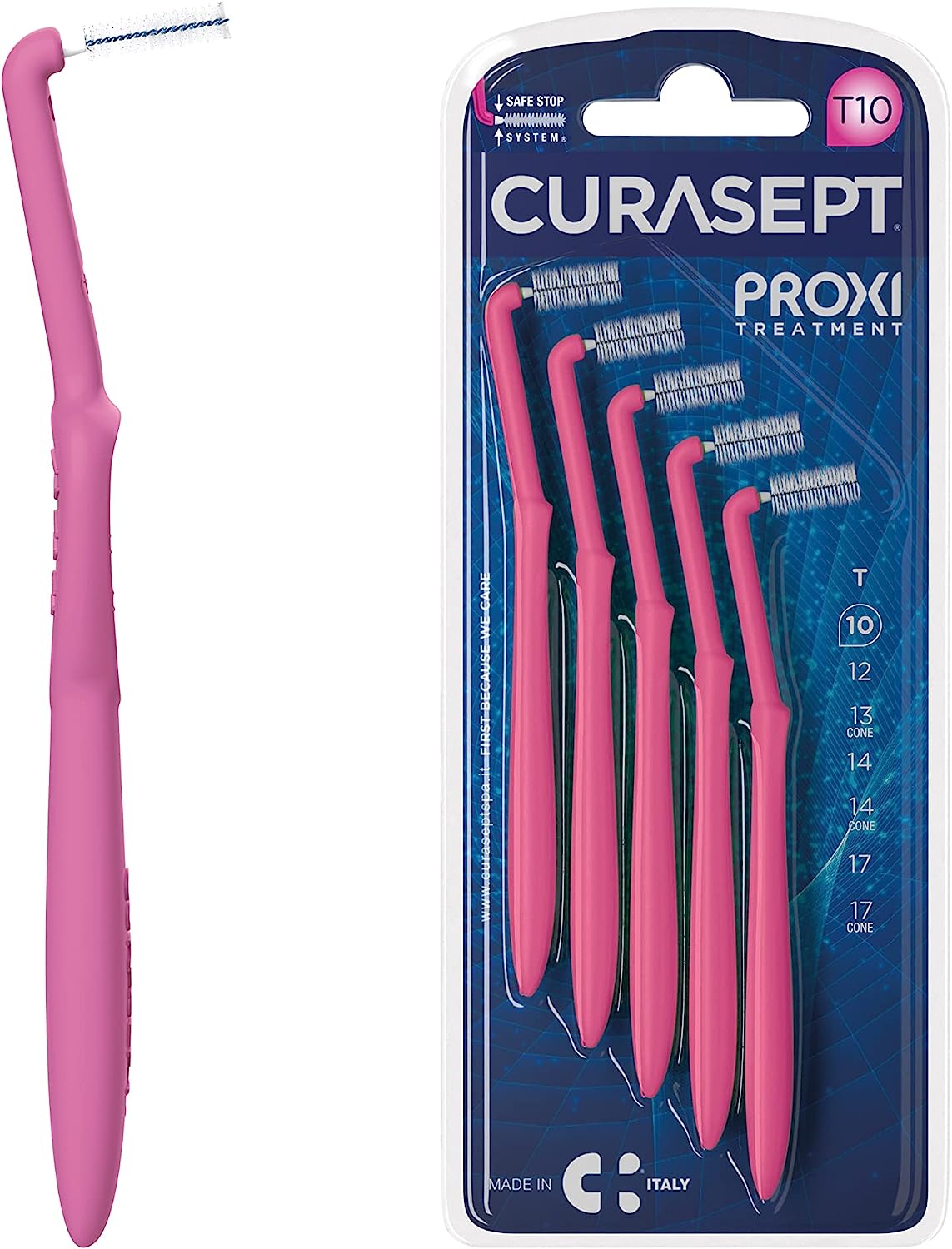 Curasept Proxi Angle T10 Fuxia Scovolini Interdentali 5 Pezzi
