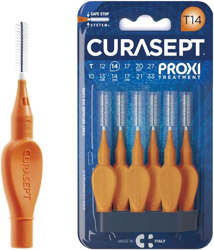 Curasept Proxi T14 Arancio Scovolini Interdentali 6 Pezzi