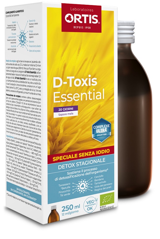 D-Toxis Essential Integratore Depurativo Senza Iodio Bio 250 ml
