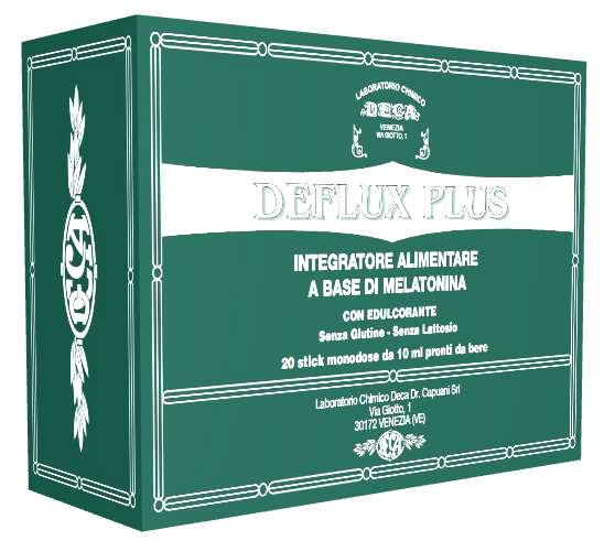 Deflux Plus Integratore di Melatonina per Dormire 20 Stick
