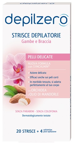 Depilzero Strisce Depilatorie Gambe e Braccia 20 Pezzi