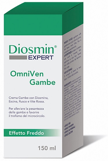 Diosmin Expert Omniven Gambe - Crema Gel per Gambe Stanche e per Favorire il Microcircolo - 150 ml